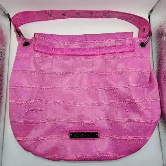 BCBGENERATION Jumbo Purple Black Tote Bag Zipper / Pockets Snap Button Medium - Picture 1 of 13